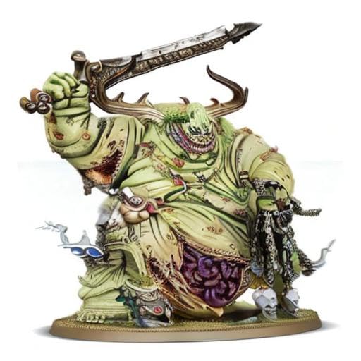 Games Workshop Great Unclean One dynamic silhouette, dramatic display on tabletops