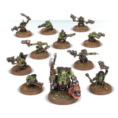 Gretchin parts spread showing 12 head variants and 2 runt heads for customization.