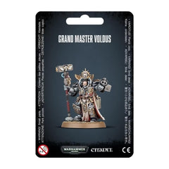 Games Workshop Grey Knights Voldus miniature with ornate hammer detail for tabletop battles