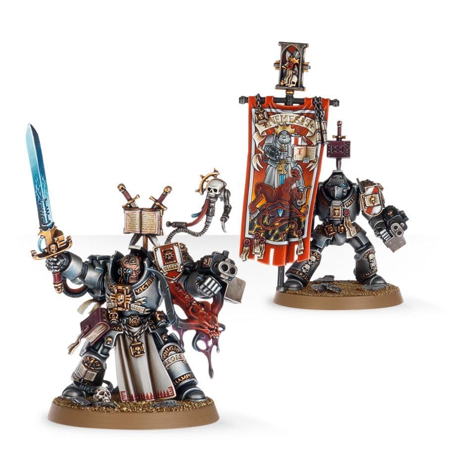 Games Workshop Grey Knights Terminator nemesis weapons offer versatile loadouts.