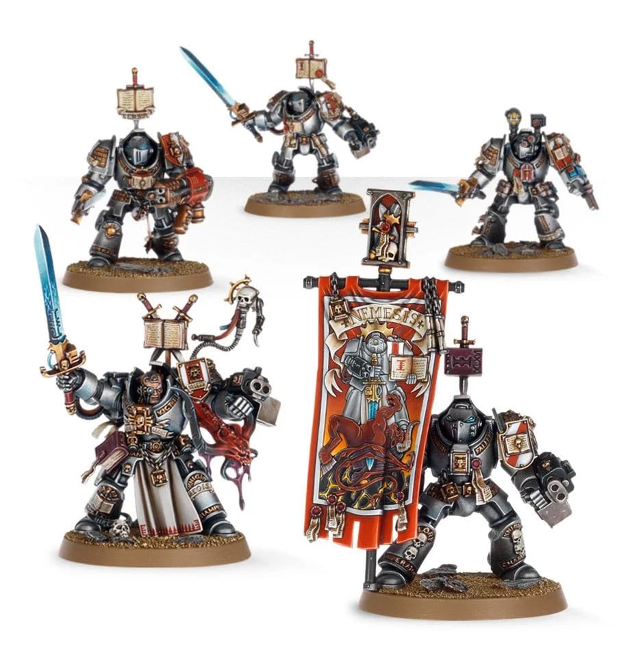Games Workshop Grey Knights Terminator warding stave adds ceremonial flair.