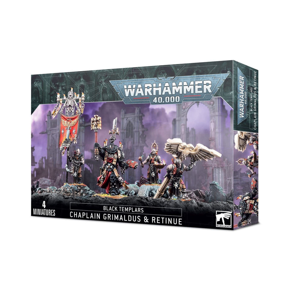 Games Workshop Grimaldus and Retinue minis, ready for assembly and tabletop battles.