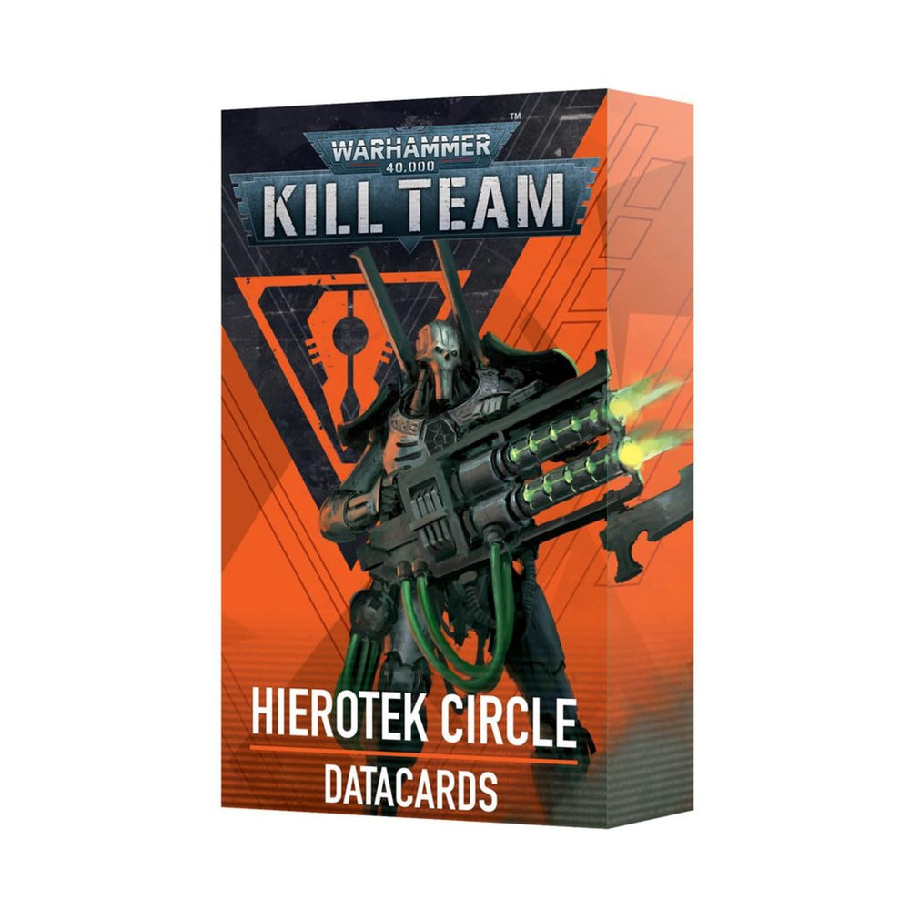 Games Workshop Hierotek Circle datacards for quick strategic reference during Kill Team battles