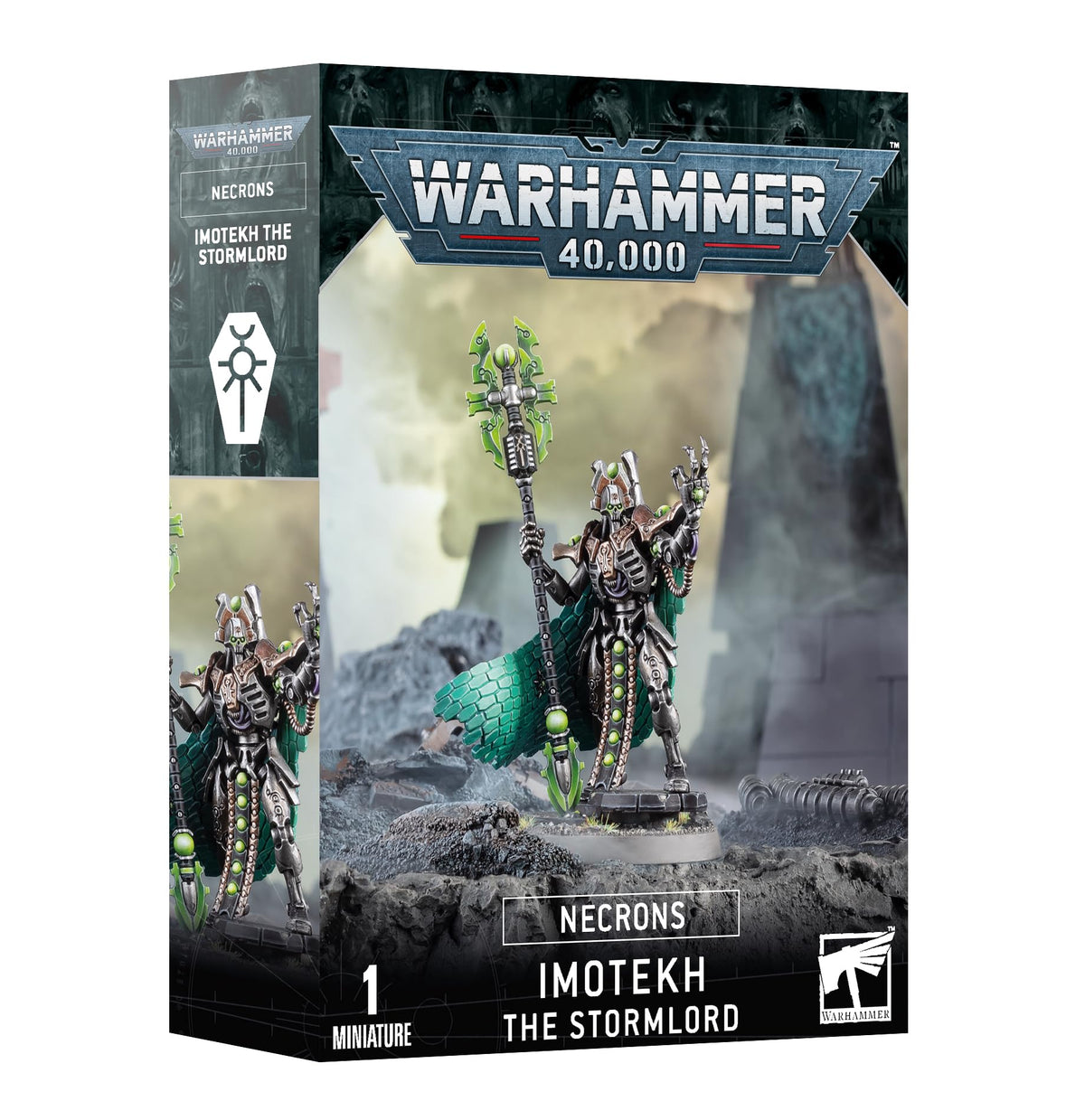 Games Workshop Imotekh Stormlord unassembled model ideal for hobbyists to assemble and customize.