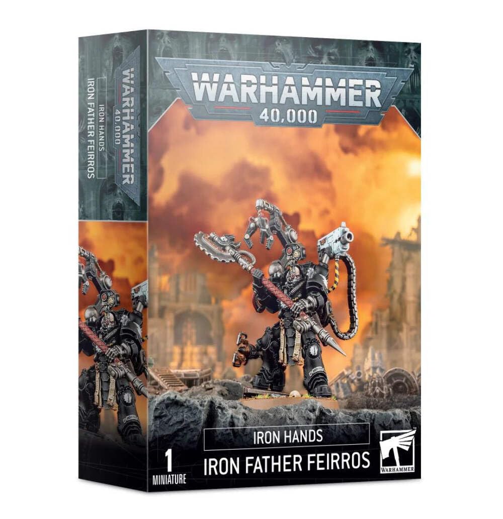 Games Workshop Iron Father Feirros with Harrowhand bolt rifle for tabletop battles and display
