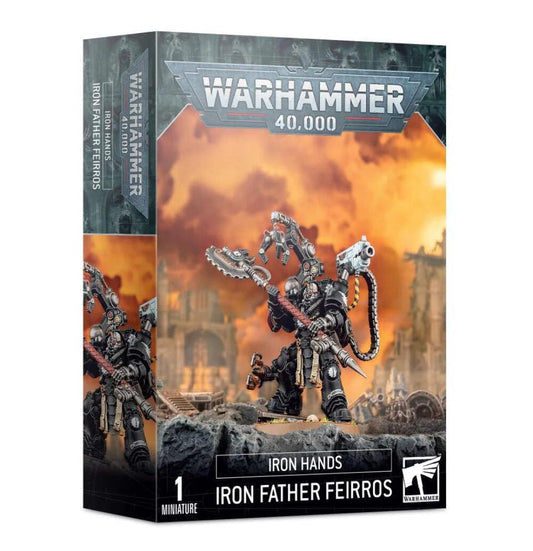 Games Workshop Iron Father Feirros with Harrowhand bolt rifle for tabletop battles and display