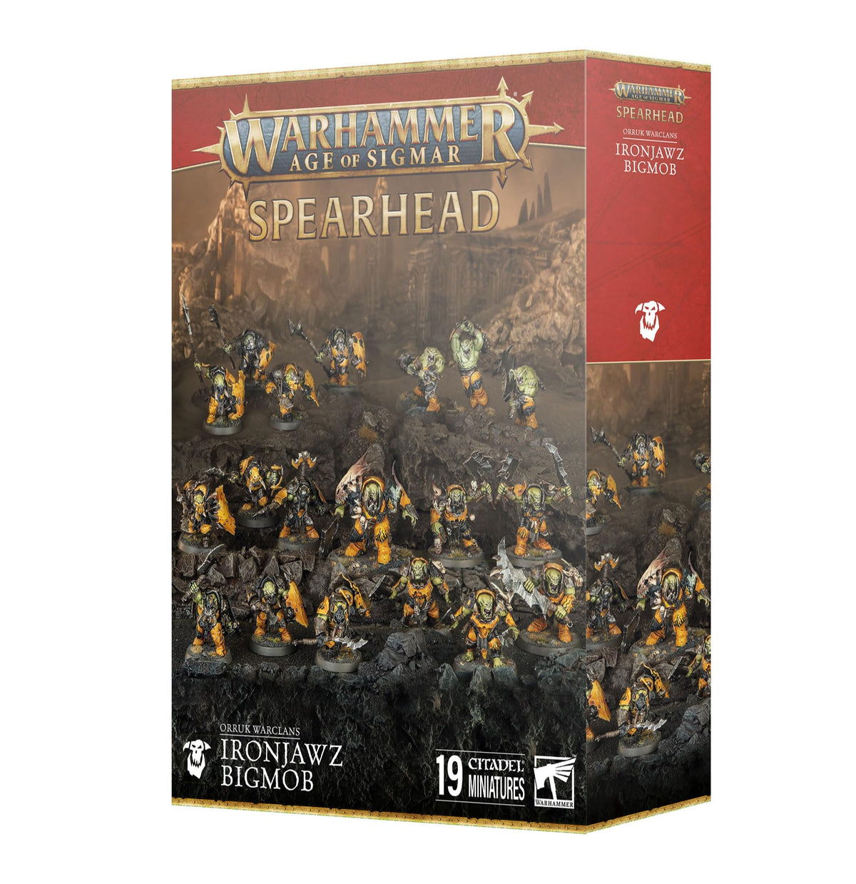Games Workshop Ironjaqz Bigmob Megaboss on the tabletop, ideal for dynamic battles.