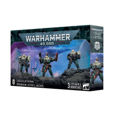 Games Workshop Ironkin Steeljacks three miniatures ready for painting and tabletop battles