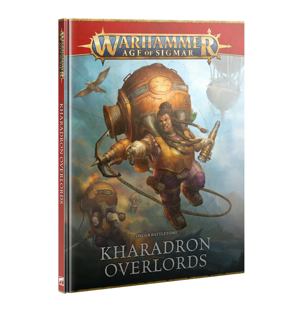 Games Workshop Kharadron Overlords Battletome cover with vivid artwork for immersive hobby gameplay