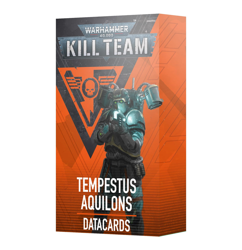 Games Workshop Kill Team Datacards for Tempestus Aquilons, 2024 edition, streamline deployment planning.