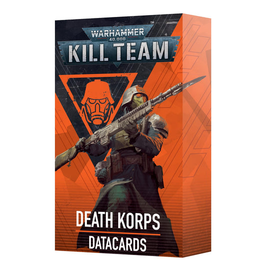 Games Workshop Kill Team Death Korps Datacards cover for quick reference during battles.