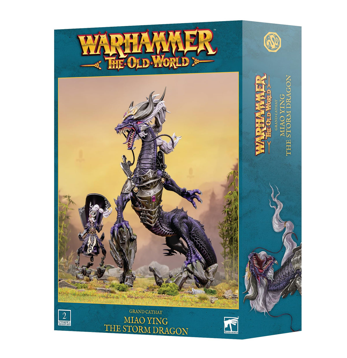 Games Workshop Miao Ying The Storm Dragon model, a dynamic centerpiece for tabletop battles.
