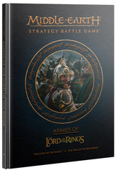 Games Workshop Armies of The Lord of The Rings cover for cinematic tabletop battles.