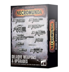 Games Workshop Necromunda Delaque weapons set shown for versatile upgrades and ready-to-assemble miniatures