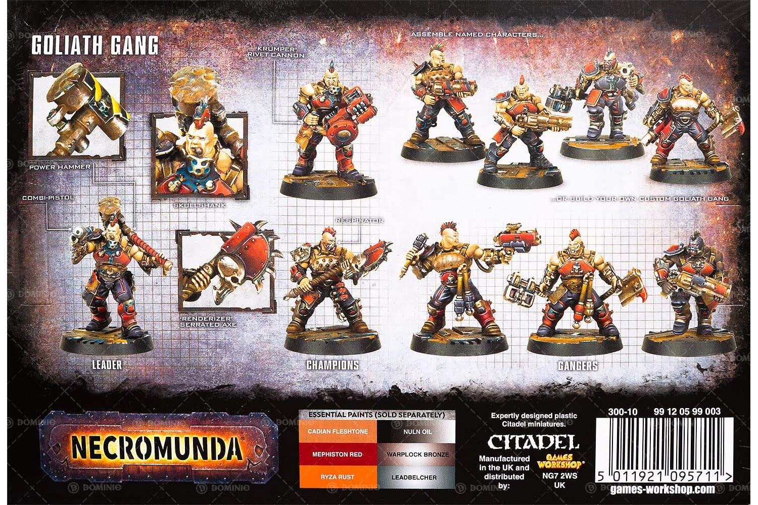 Games Workshop Necromunda Goliath gang heads mohawks for expressive options