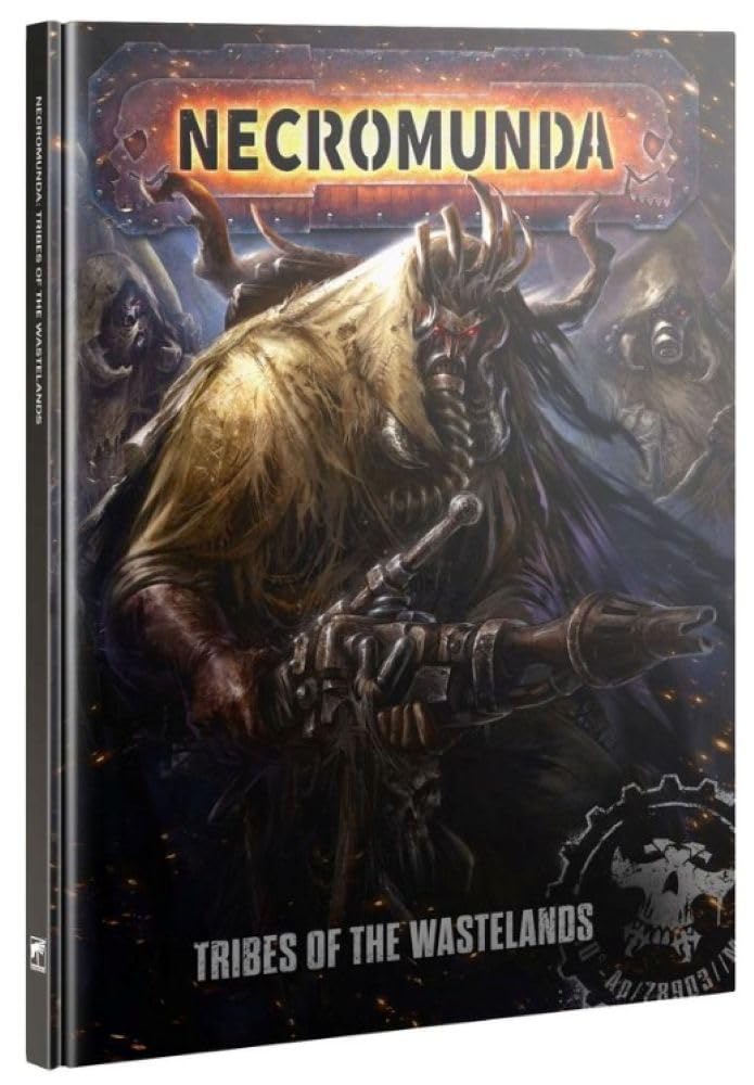 Games Workshop Necromunda Tribes of The Wastelands cover art evokes ash wastes for immersive battles.