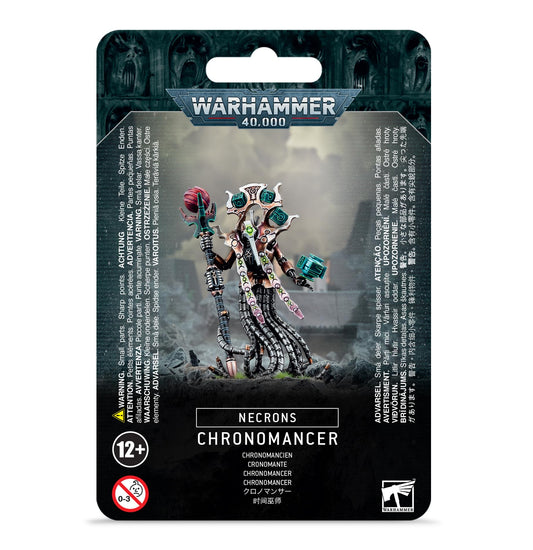 Games Workshop Necrons Chronomancer in dynamic pose, ideal for tabletop battles.