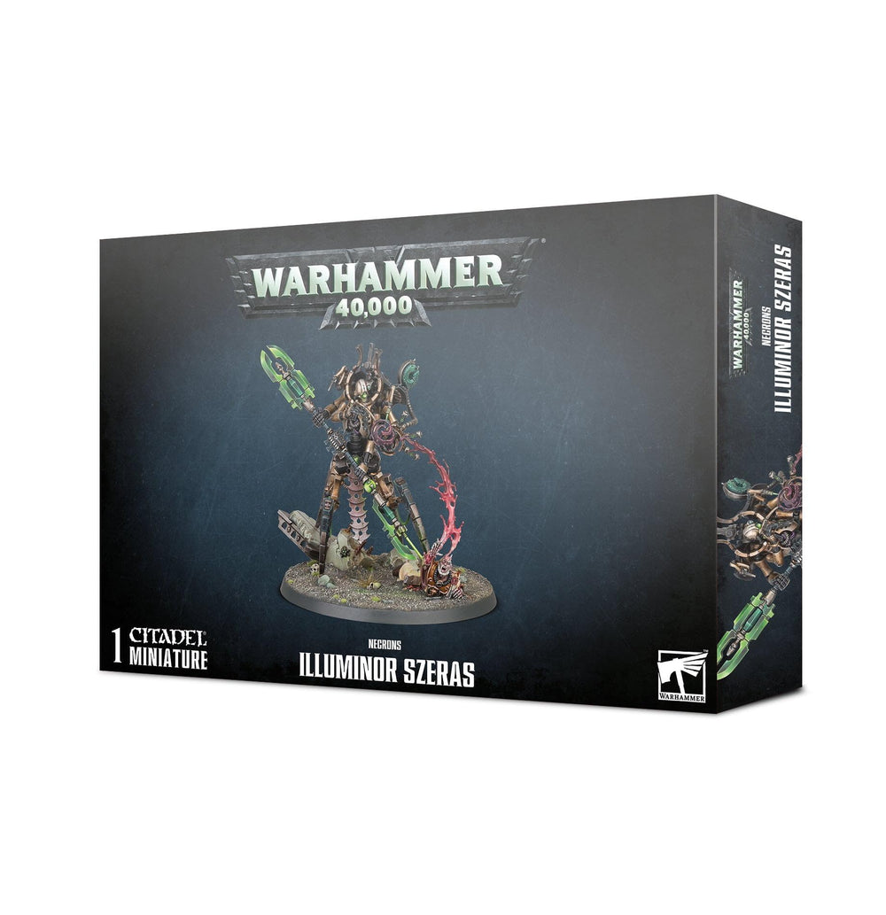Games Workshop Necrons Illuminor Szeras miniature on Citadel 80mm base for display and painting