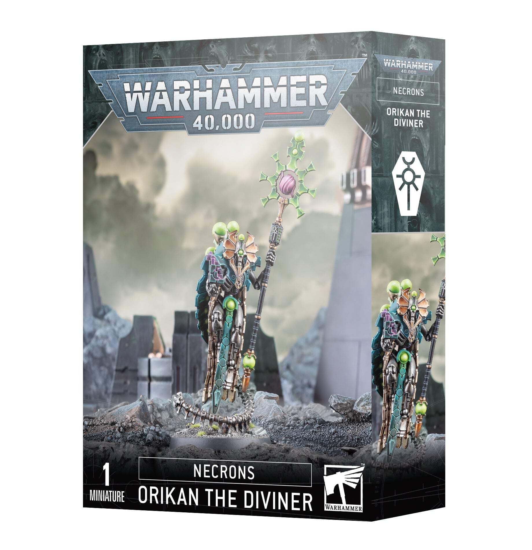 Games Workshop Orikan The Diviner miniature for assembly and painting hobby use.