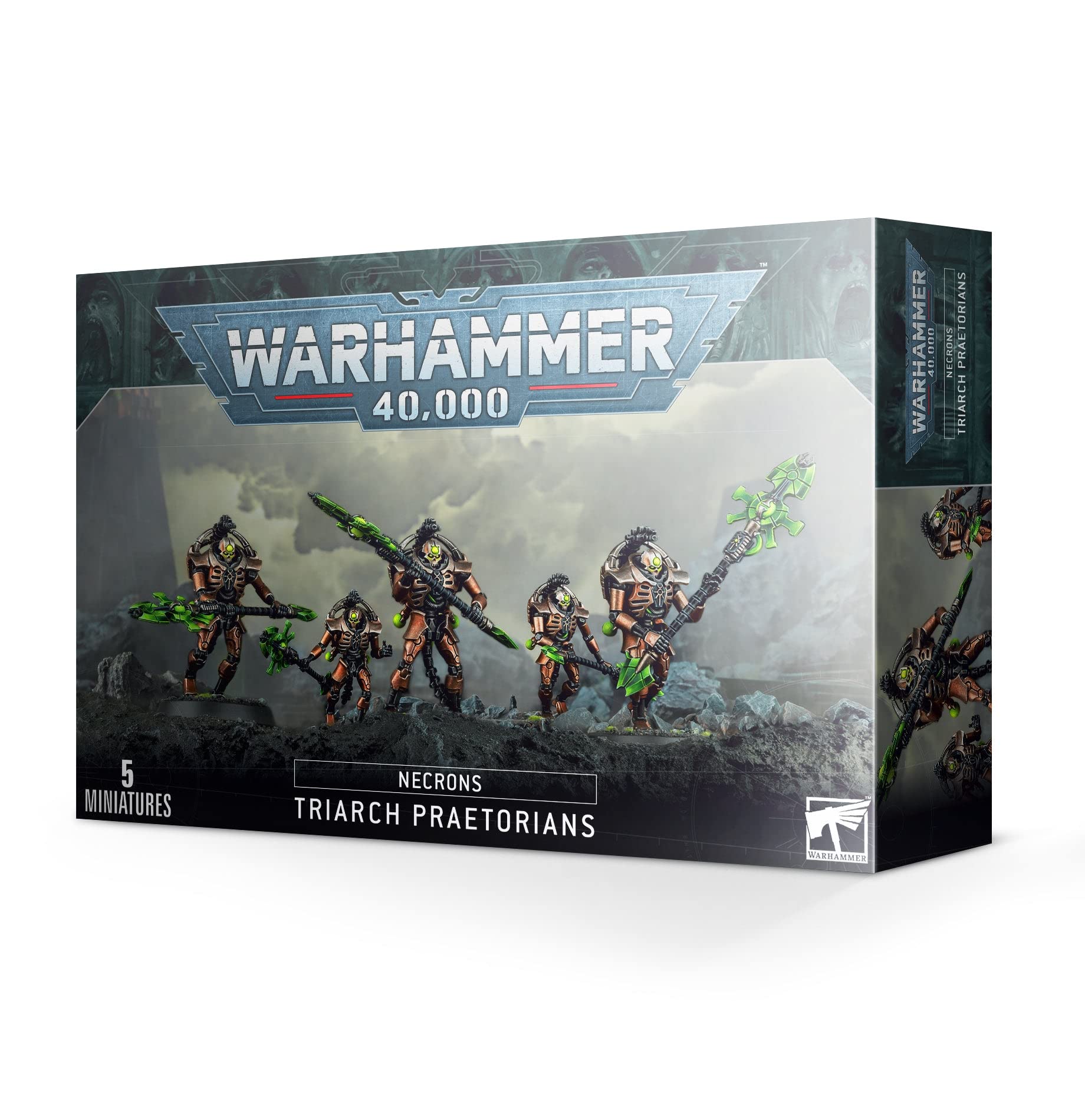 Games Workshop Necrons Triarch Praetorians model showing dynastic glyphs for tabletop battles