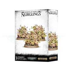 Games Workshop Nurglings close-up showing wriggling poses for painting