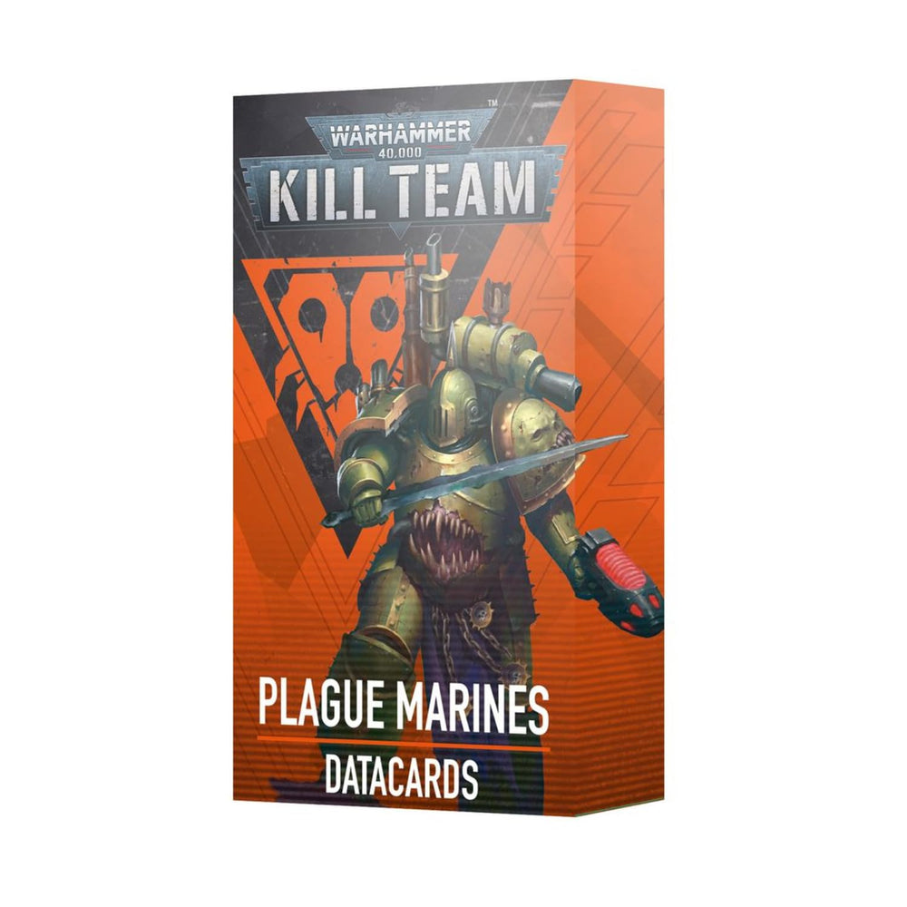Games Workshop Plague Marines Datacards front view for quick battlefield reference.