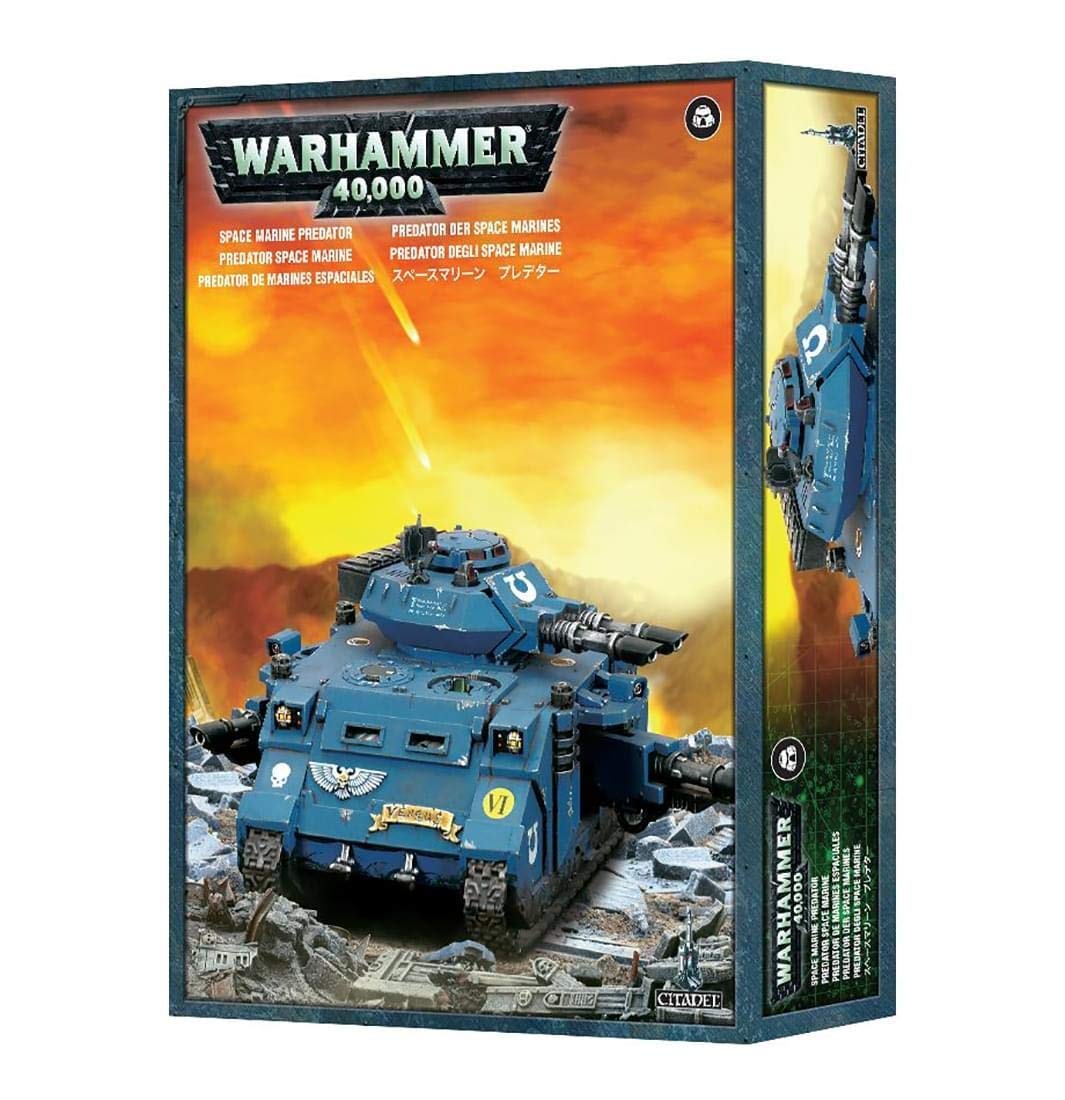 Games Workshop Predator tank autocannon option image versatile infantry and light vehicle defense.