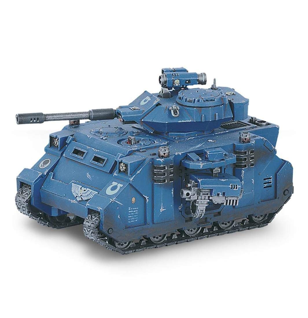 Games Workshop Predator tank kit showing unassembled parts for easy hobby assembly.