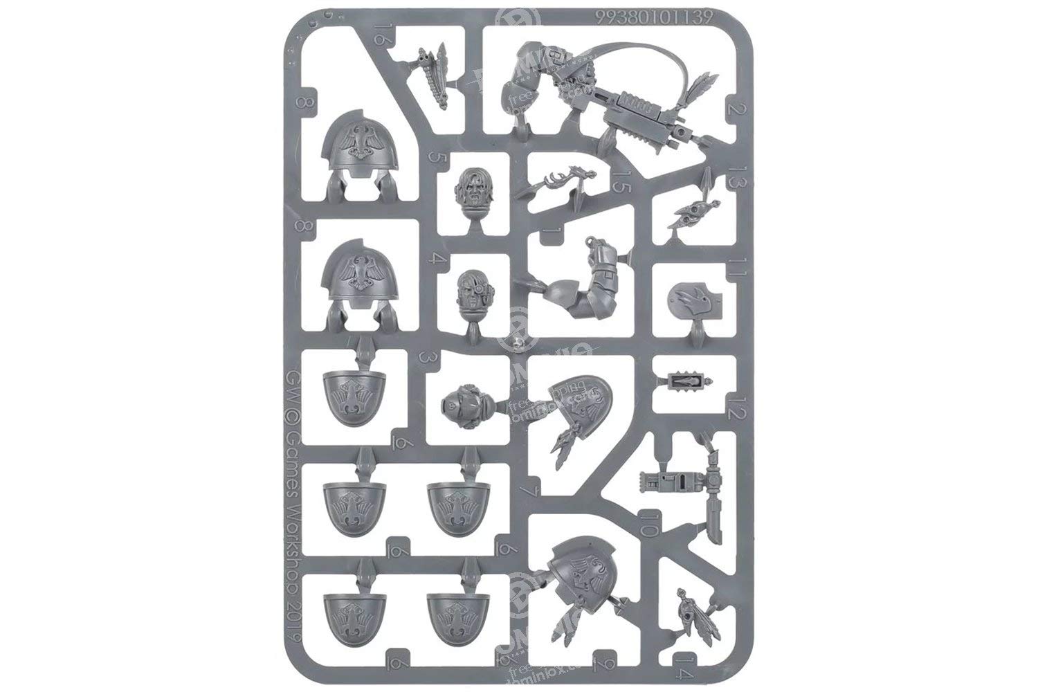Games Workshop Raven Guard transfers enhance squad markings and campaign details.