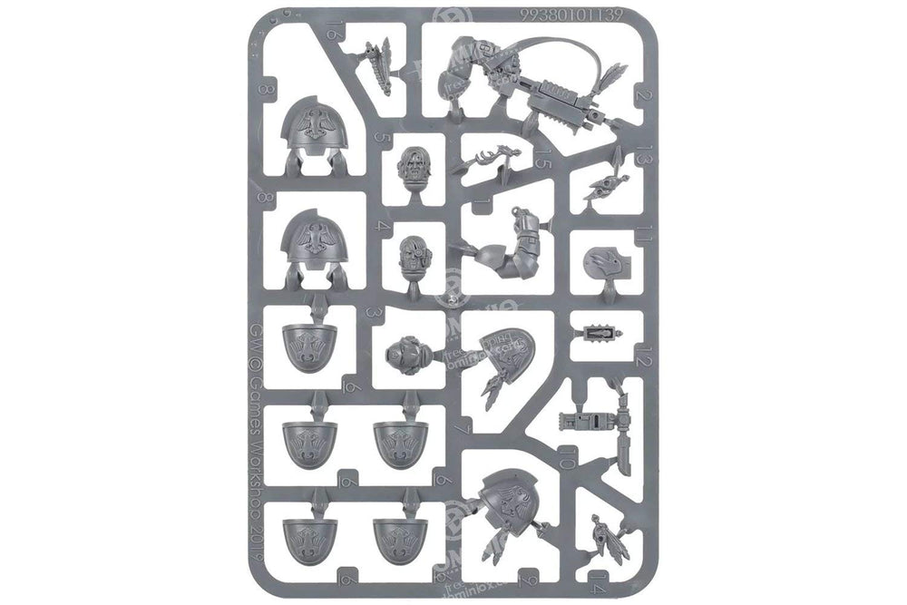 Games Workshop Raven Guard transfers enhance squad markings and campaign details.