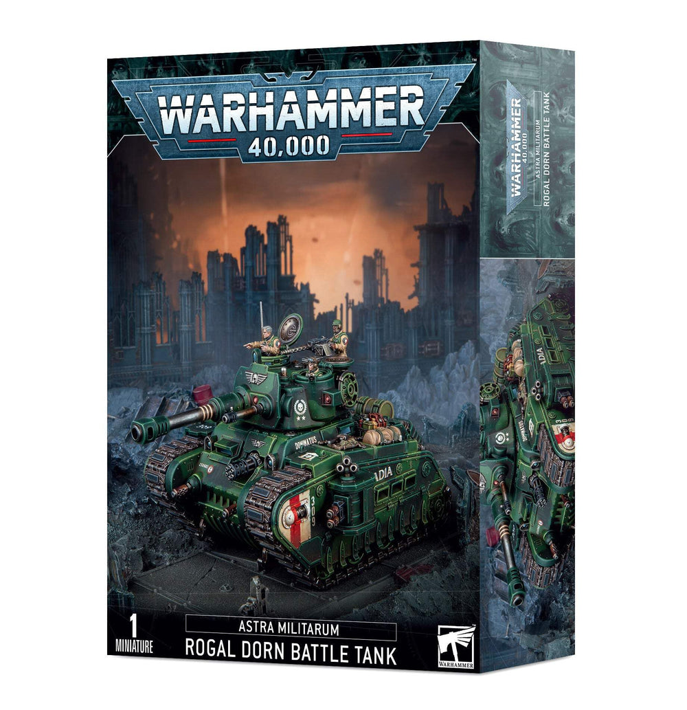 Games Workshop Rogal Dorn Battle Tank ready for tabletop battles and display.