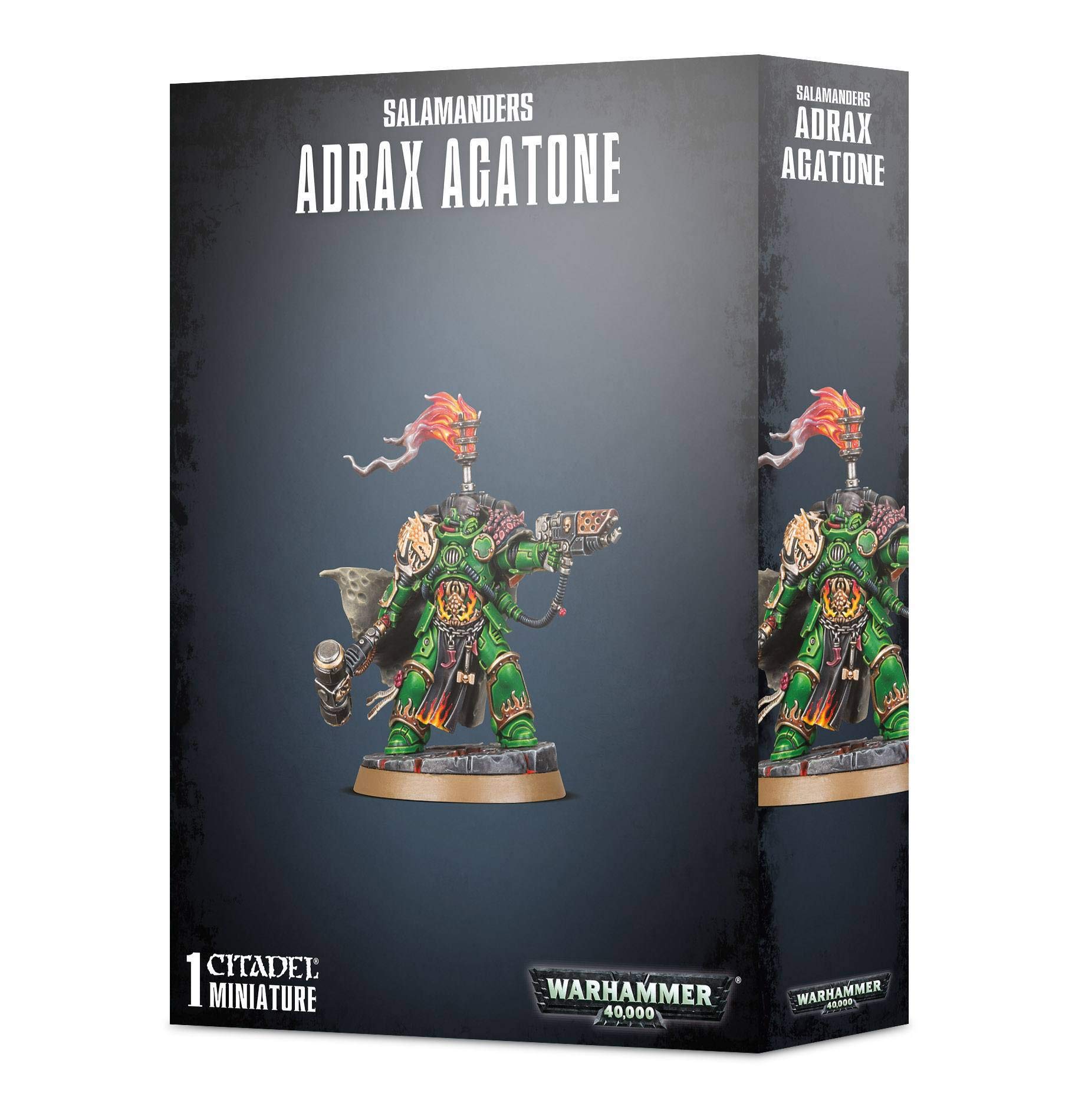 Games Workshop Adrax Agatone Salamanders miniature for immersive tabletop battles and display