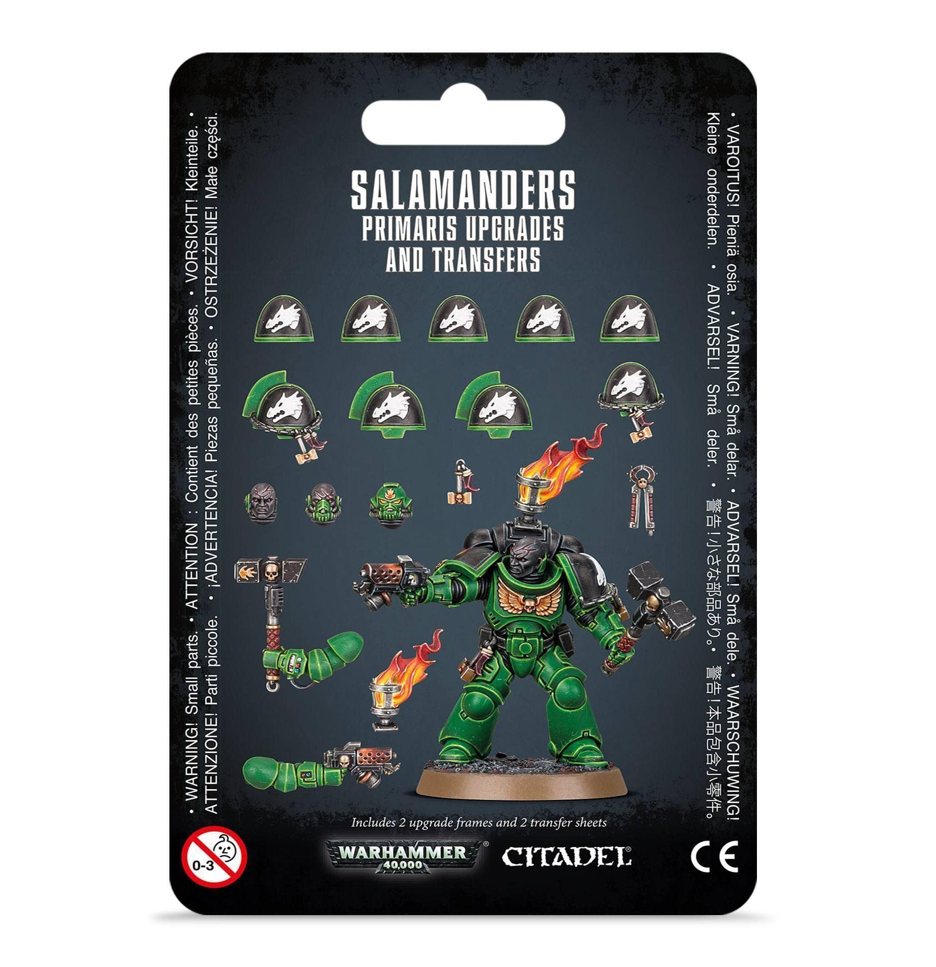 Games Workshop Salamanders upgrades shoulder pads for Type-X armor enhance kit customization.