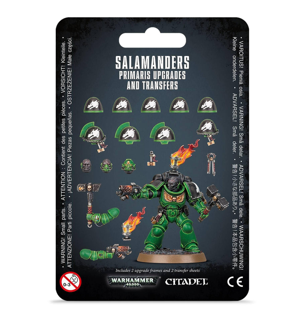 Games Workshop Salamanders upgrades shoulder pads for Type-X armor enhance kit customization.
