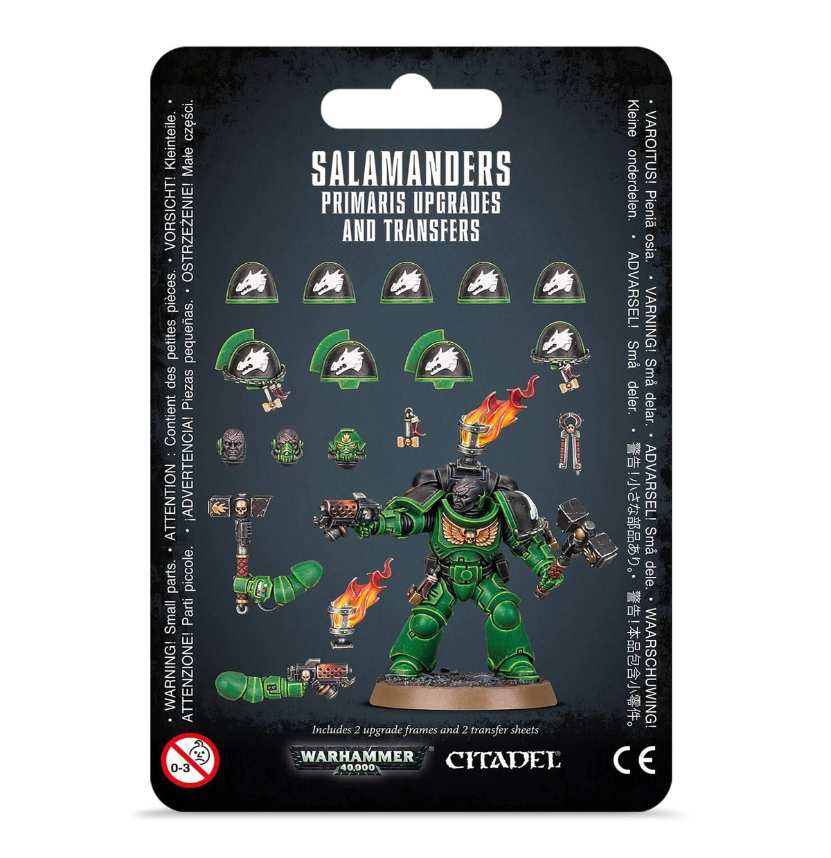 Games Workshop Salamanders upgrades shoulder pads for Type-X armor enhance kit customization.