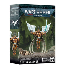 Games Workshop Sanguinor miniature with Encarmine Broadsword for dramatic battlefield storytelling.