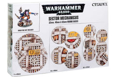 Games Workshop Sector Mechanicus 65mm industrial base with textured surface for epic displays.