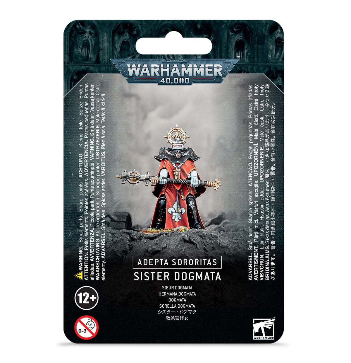 Games Workshop Sister Dogmata miniature ready for display and tabletop battles