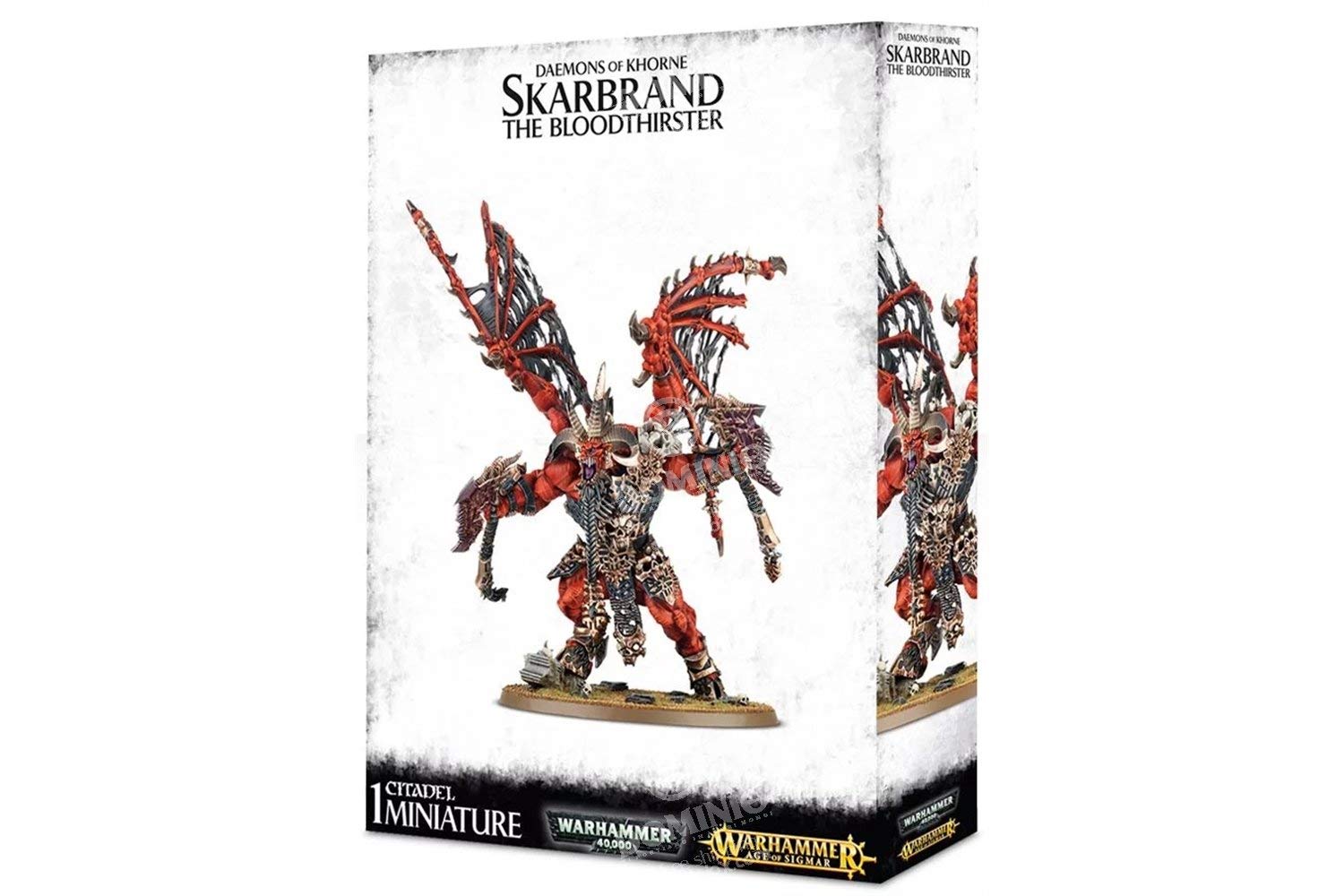 Skarbrand The Bloodthirster axes Carnage and Slaughter in action-ready pose.
