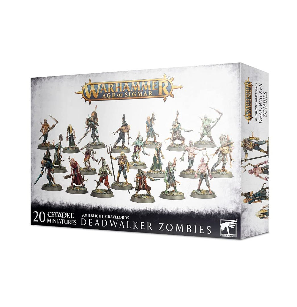 Games Workshop Soulblight Deadwalker Zombies model, front view, ideal for tabletop battles and display.