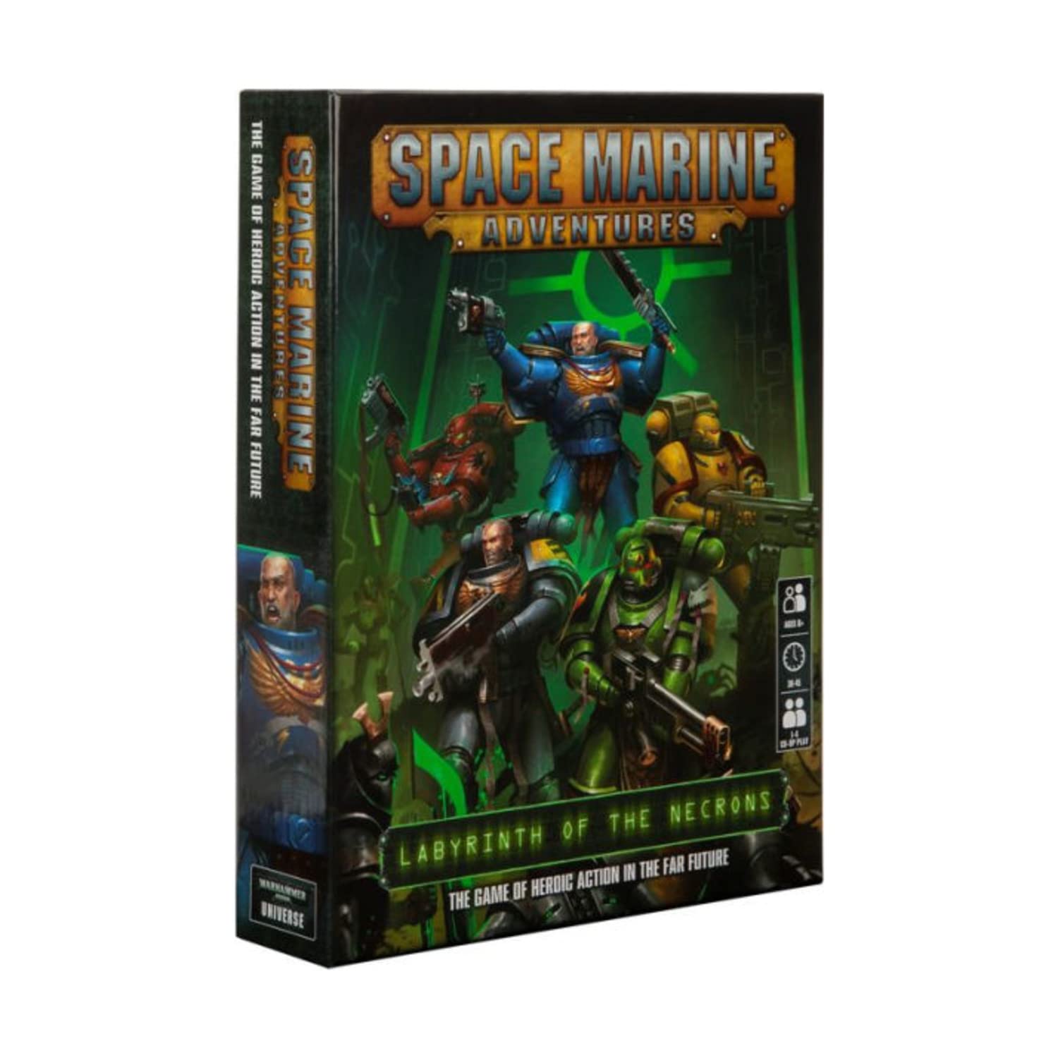 Games Workshop Space Marine Adventures squad in action for cooperative play