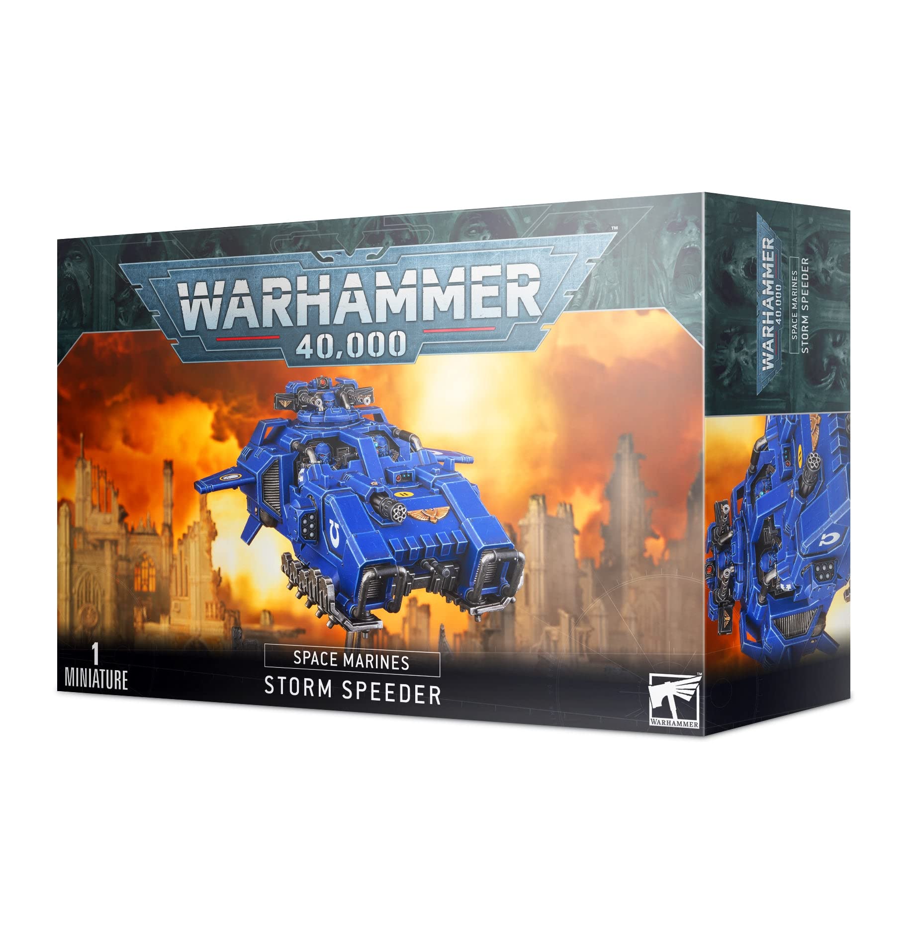 Games Workshop Space Marine Primaris Storm Speeder kit for tabletop battles and display.