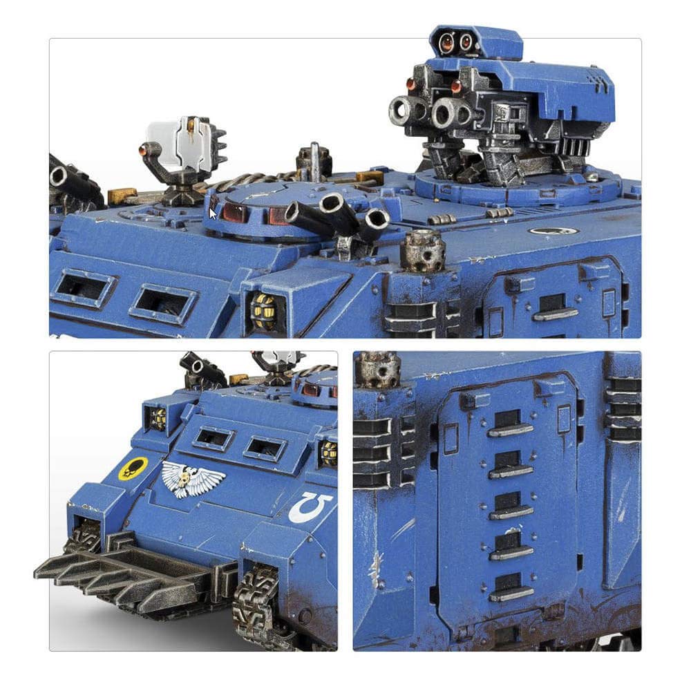 Games Workshop Razorback turret options with heavy bolter or lascannon.