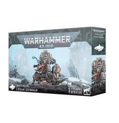 Games Workshop Logan Grimnar with Tyrnak and Fenrir thunderwolves, ready for tabletop battles and painting
