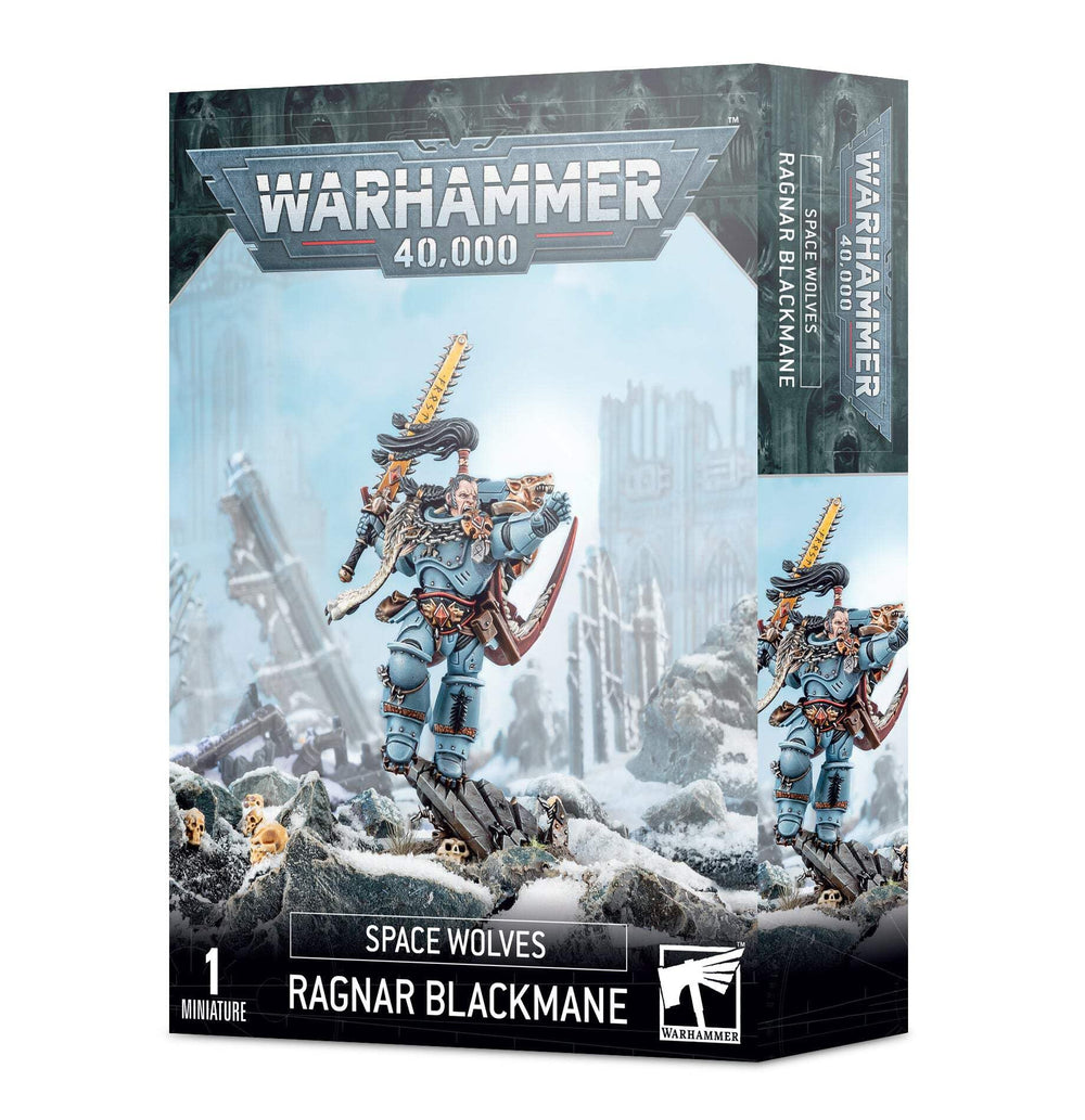 Games Workshop Space Wolves Ragnar Blackmane model for tabletop battles and display.