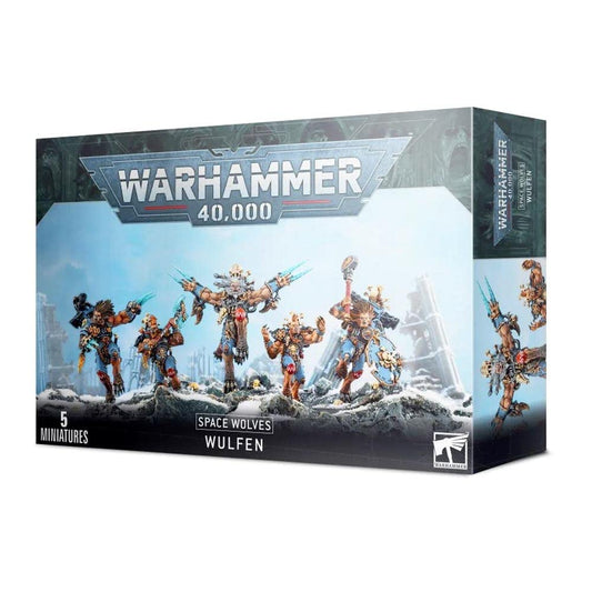Games Workshop Space Wolves Wulfen miniatures, dynamic lupine assault models for dramatic tabletop battles.