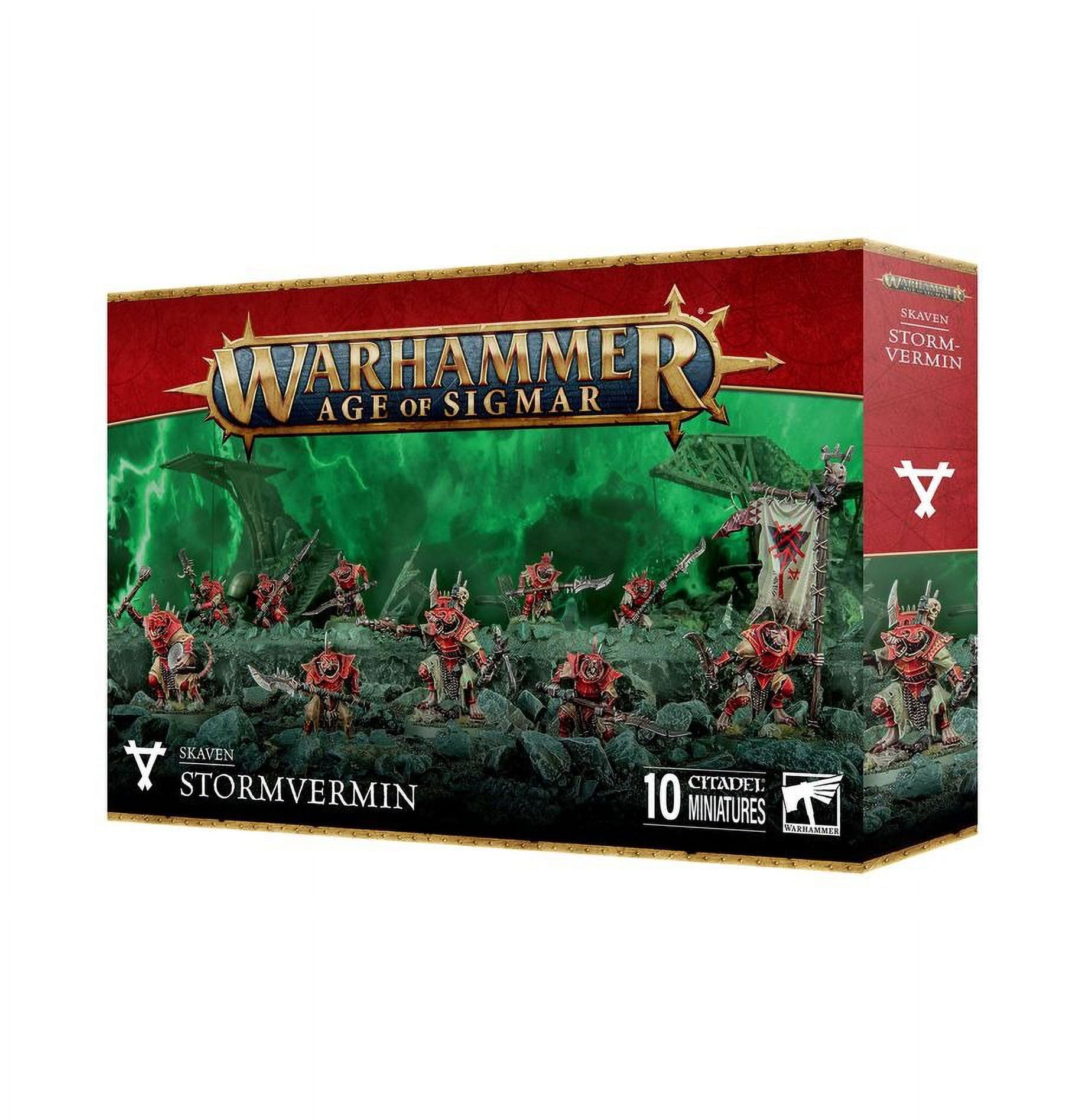 Games Workshop Stormvermin elite guard weapons show long polearms for defense.