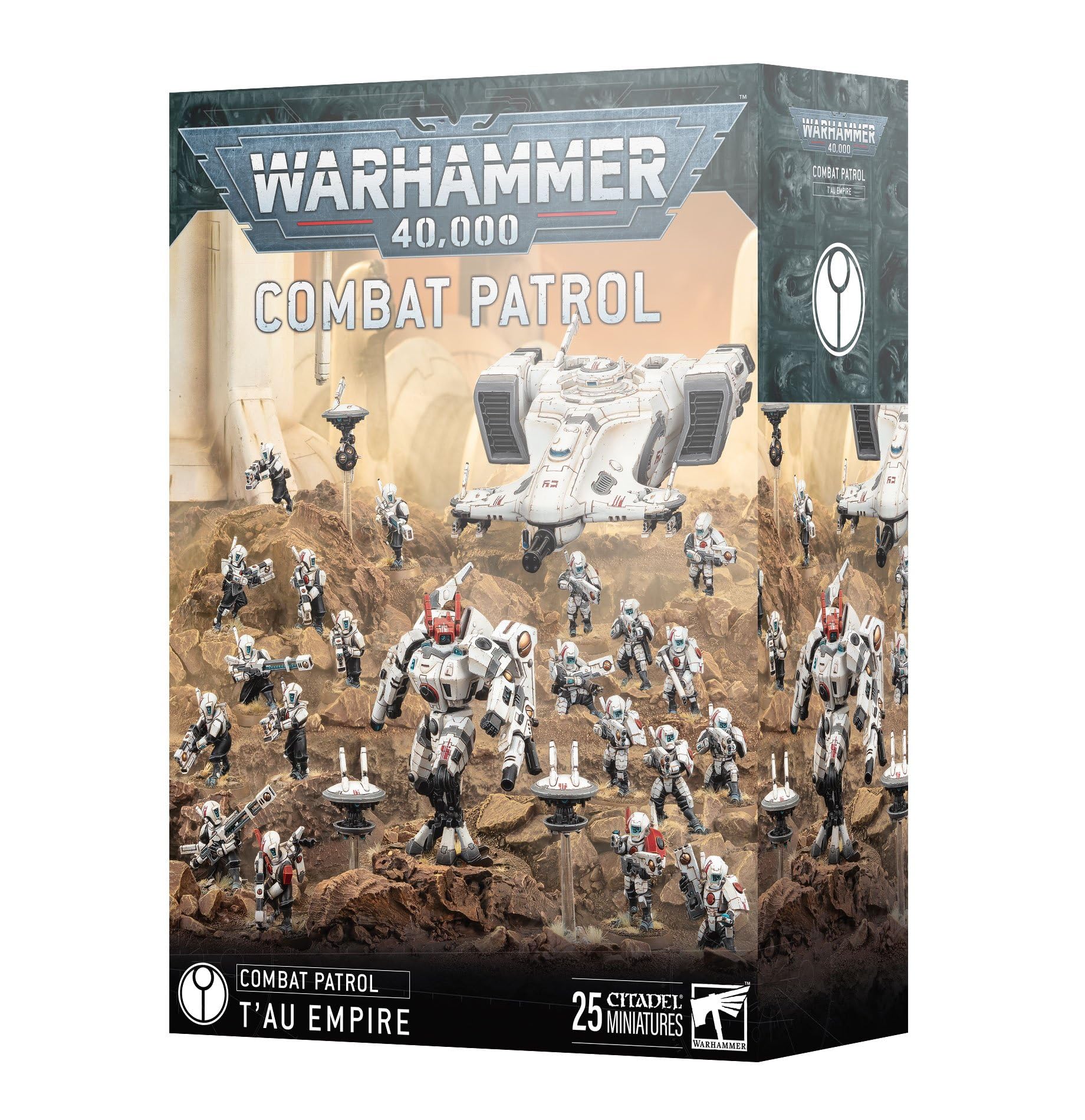Games Workshop Tau Empire Combat Patrol miniatures ready for tabletop battles and painting.