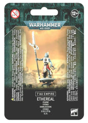 Games Workshop Tau Empire Ethereal figure, ready for assembly and painting, enhances tabletop storytelling.