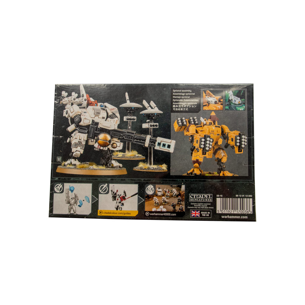 Games Workshop Tau XV88 Broadside Battlesuit unpainted figures ideal for hobbyists to customize and display.